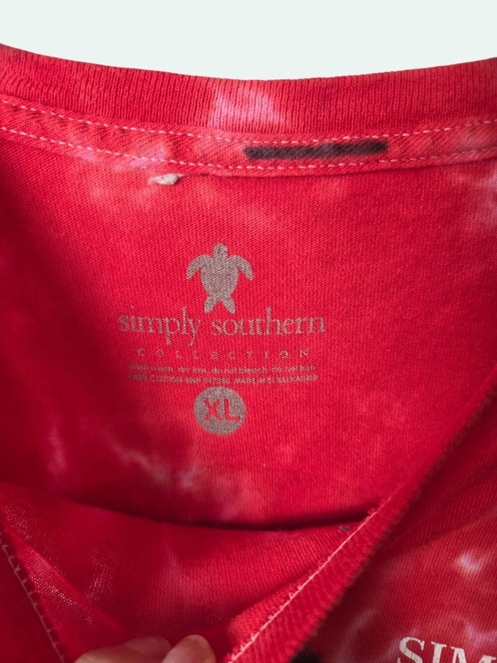 Simply Southern Long Sleeve Tie-Dye Hippo Shirt (Lg) Preppy, Southern Comfort, - Picture 9 of 11